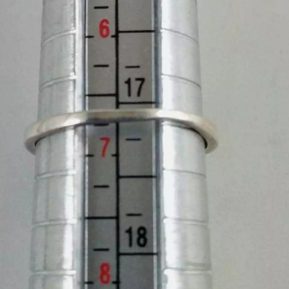 VINTAGE STERLING SILVER HALO ENGAGEMENT RING 6.75 - Picture 4 of 6